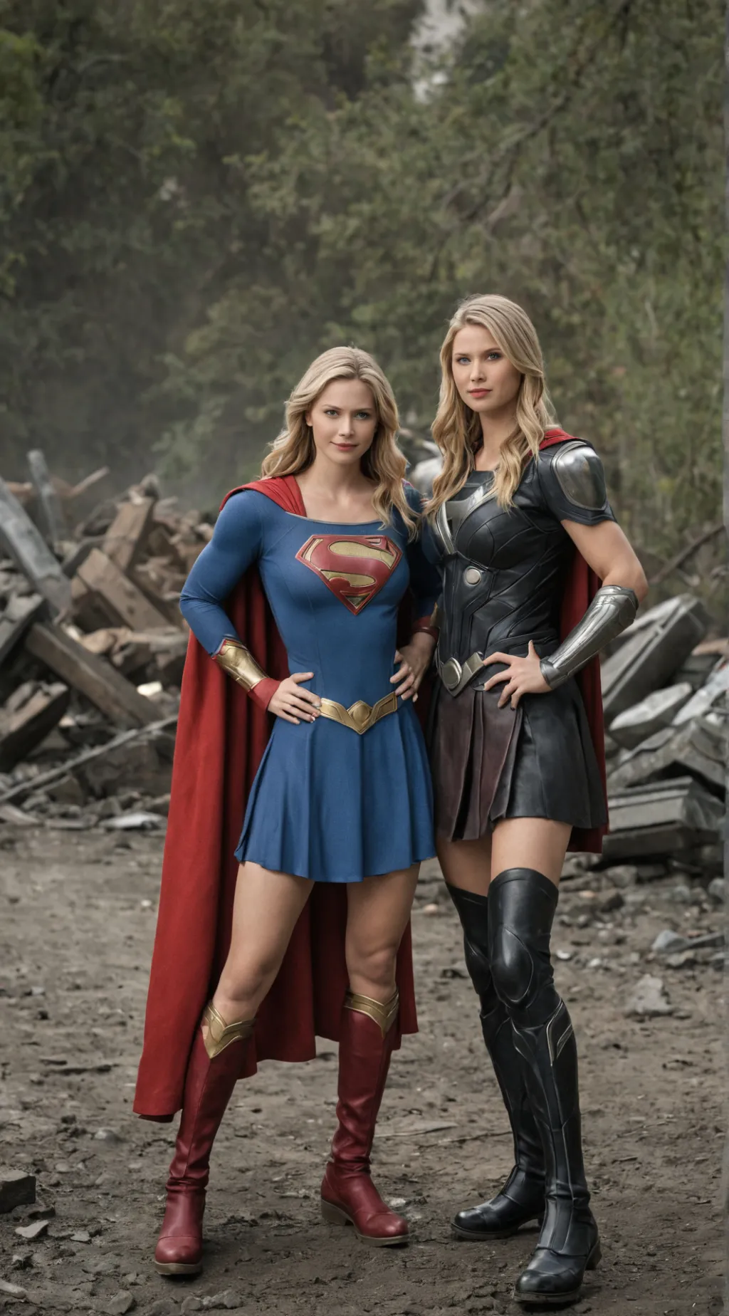 ai character: Kara & Thor background