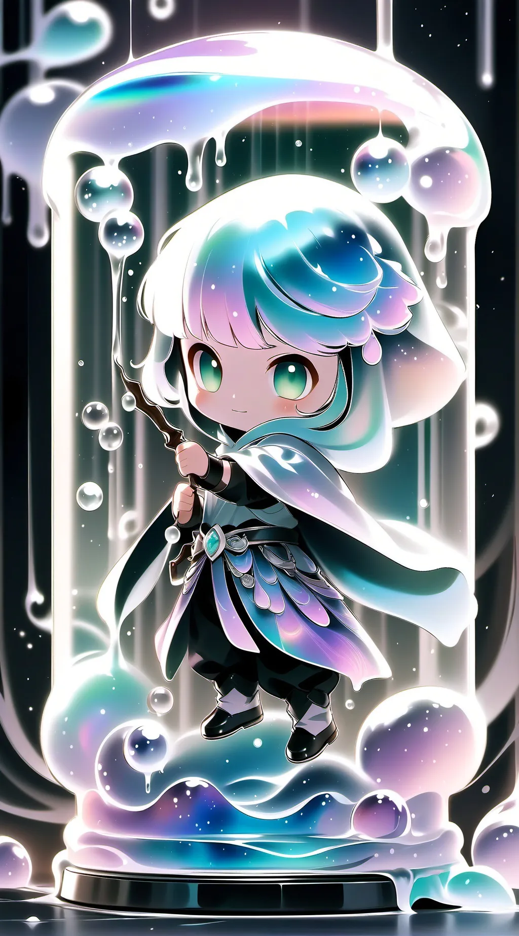 ai character: Shadow milk cookie background