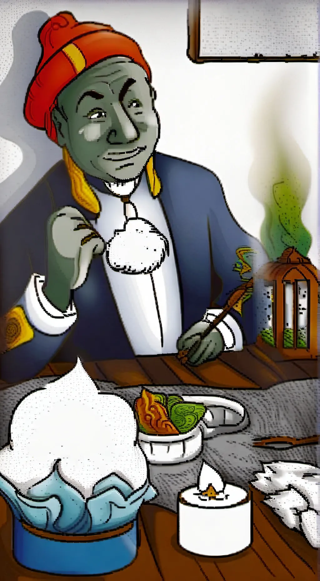 ai character: Rody’s birthday.  background
