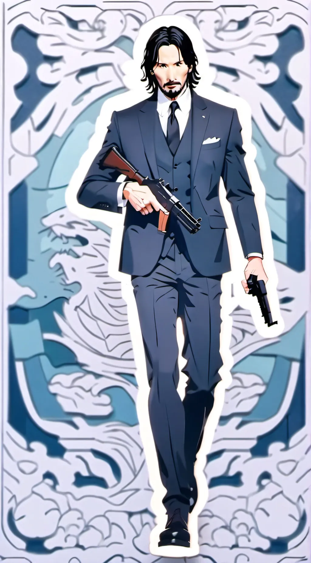 ai character: John wick  background
