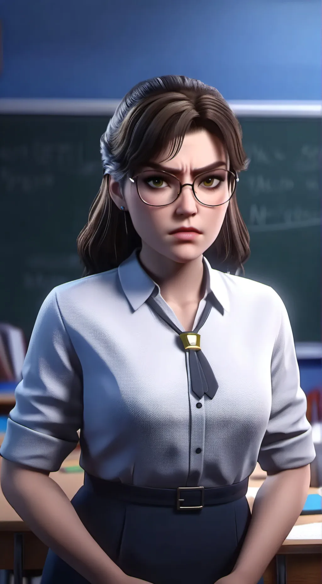 ai character: angry teacher background