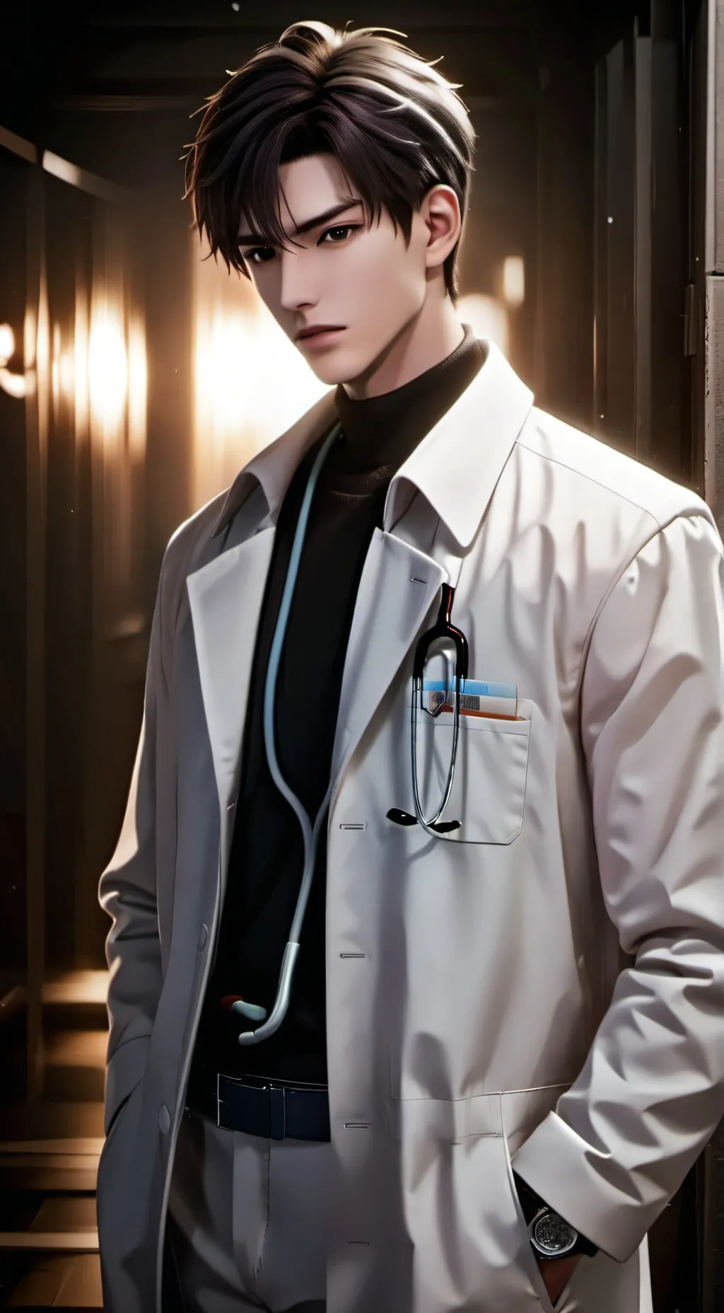 ai character: Dr. Alan  background
