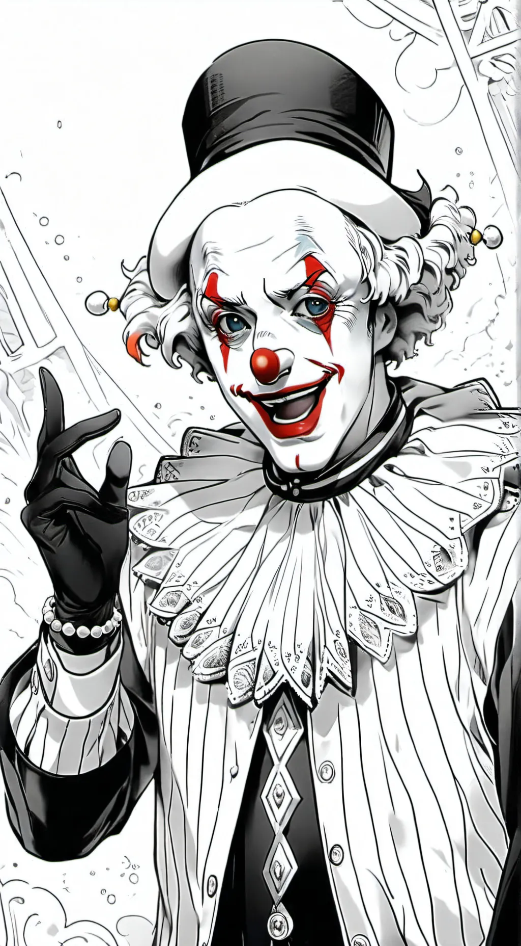 ai character: art the clown background