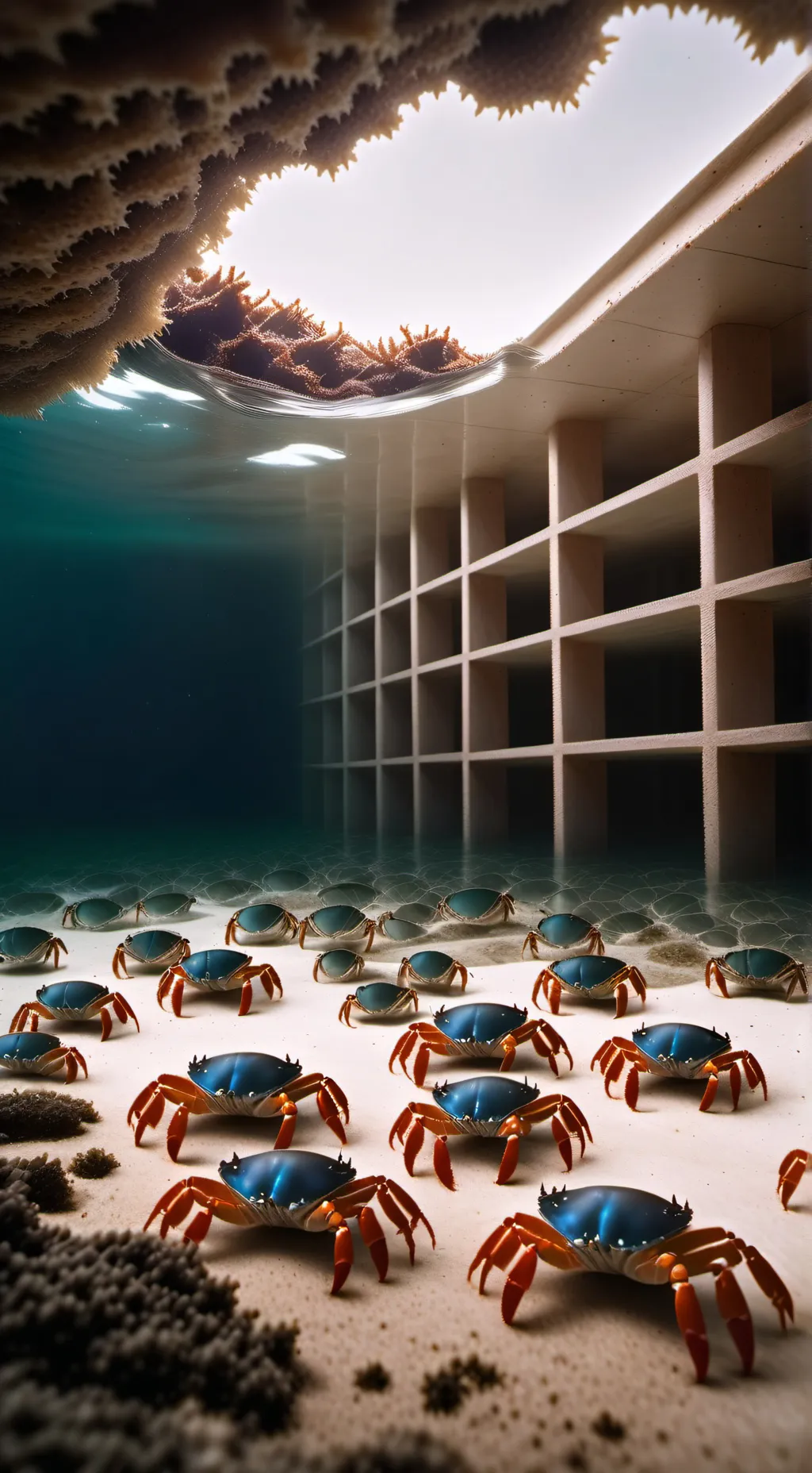 ai character: crab labs background