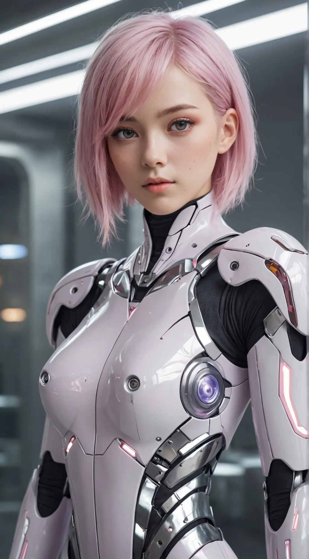 ai character: Lavender background