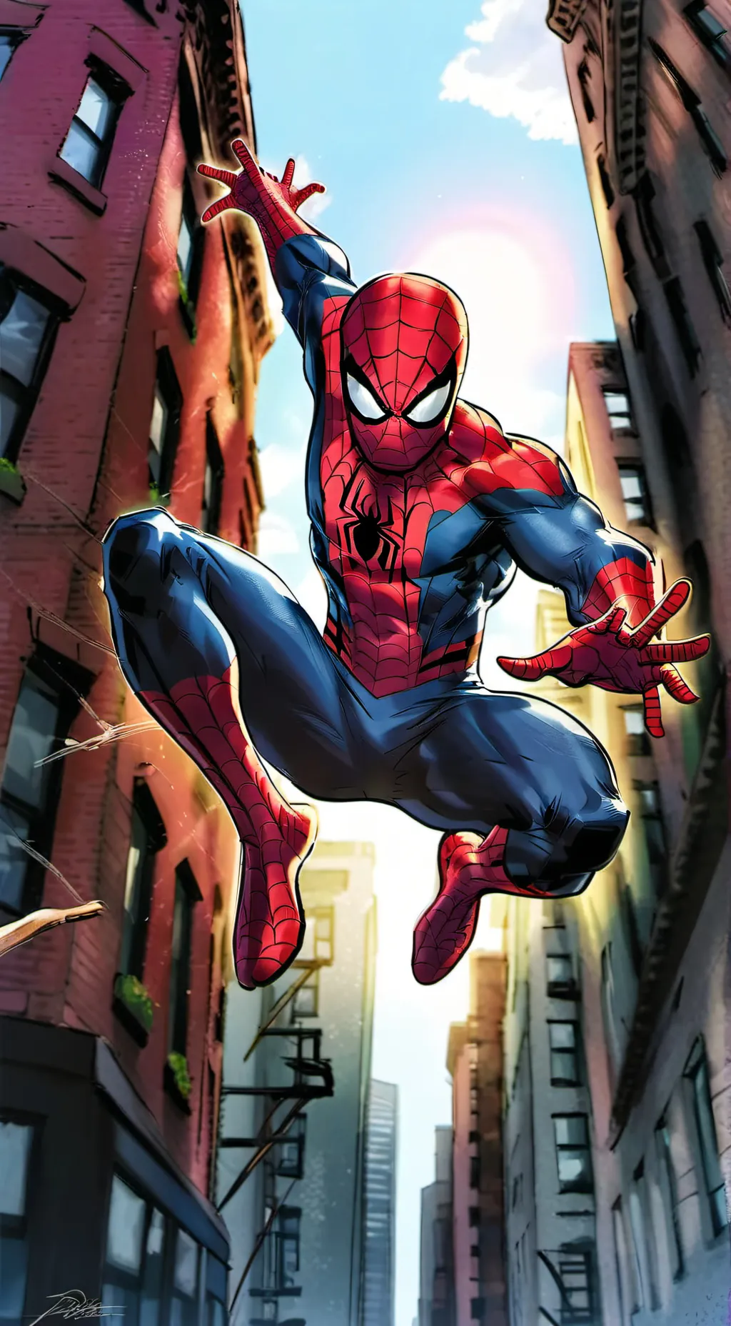 ai character: Spider-Man  background
