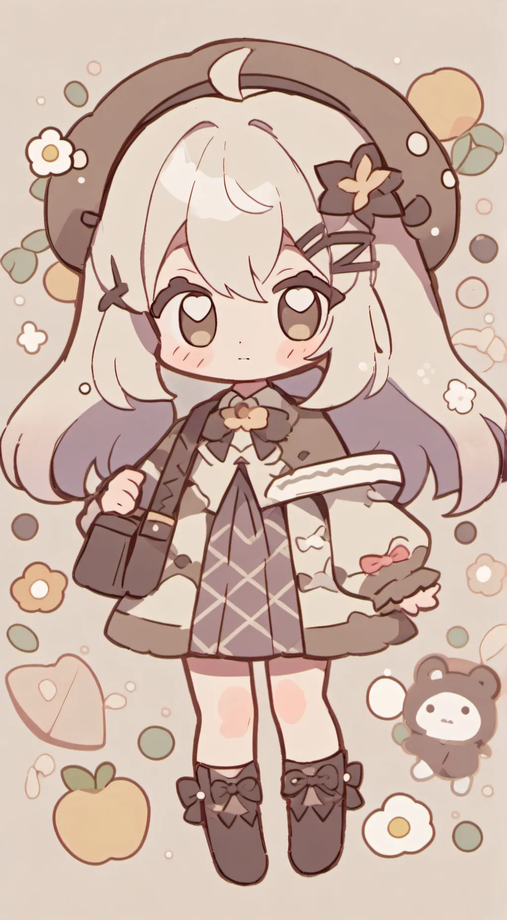 ai character: Chibi kawaii ♥︎ background