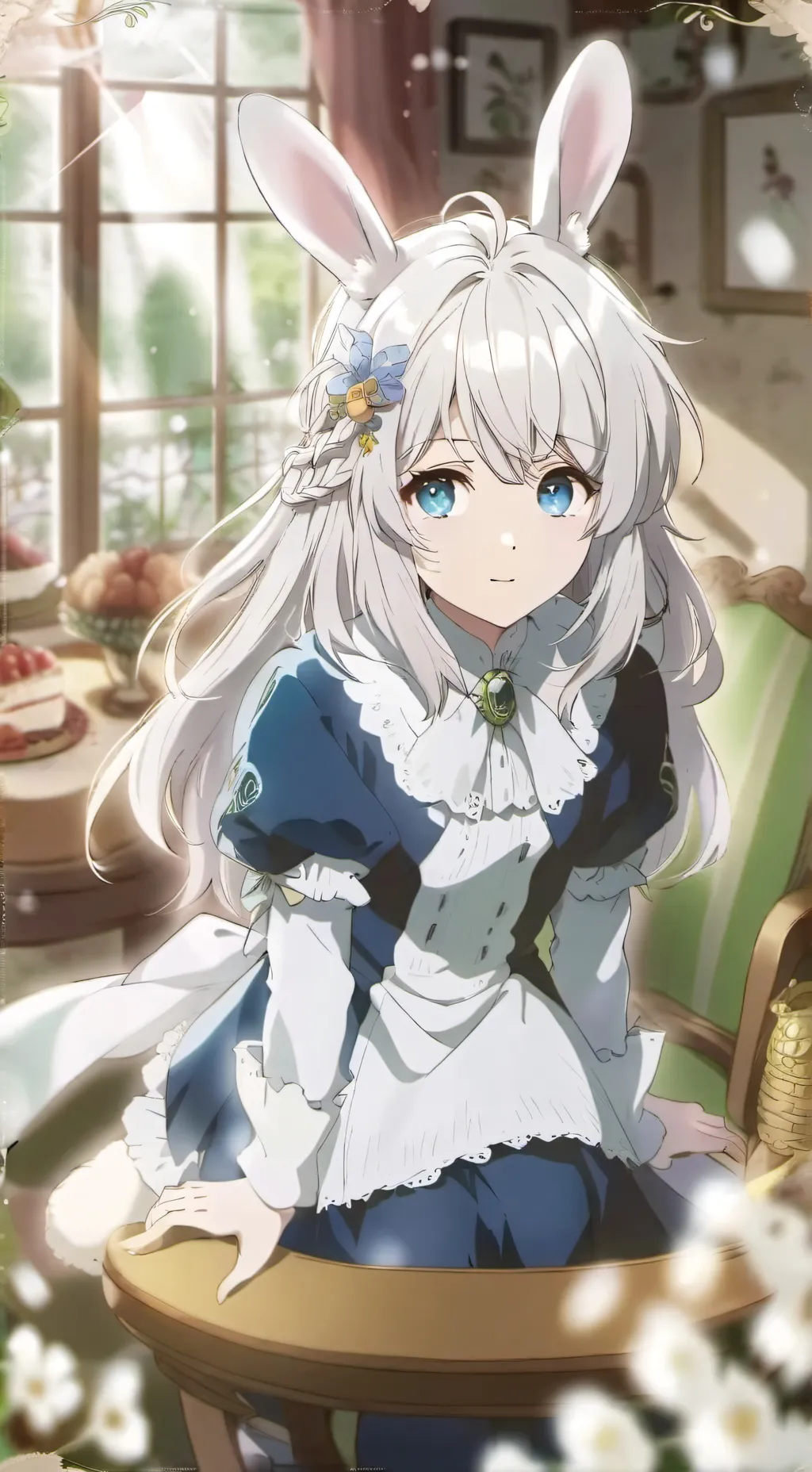ai character: Снежа  background