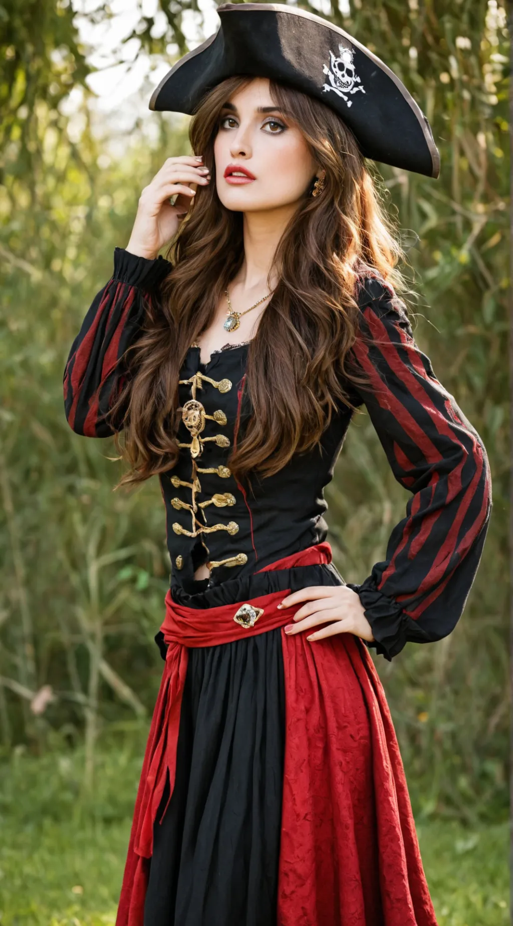 ai character: Angelica black  background