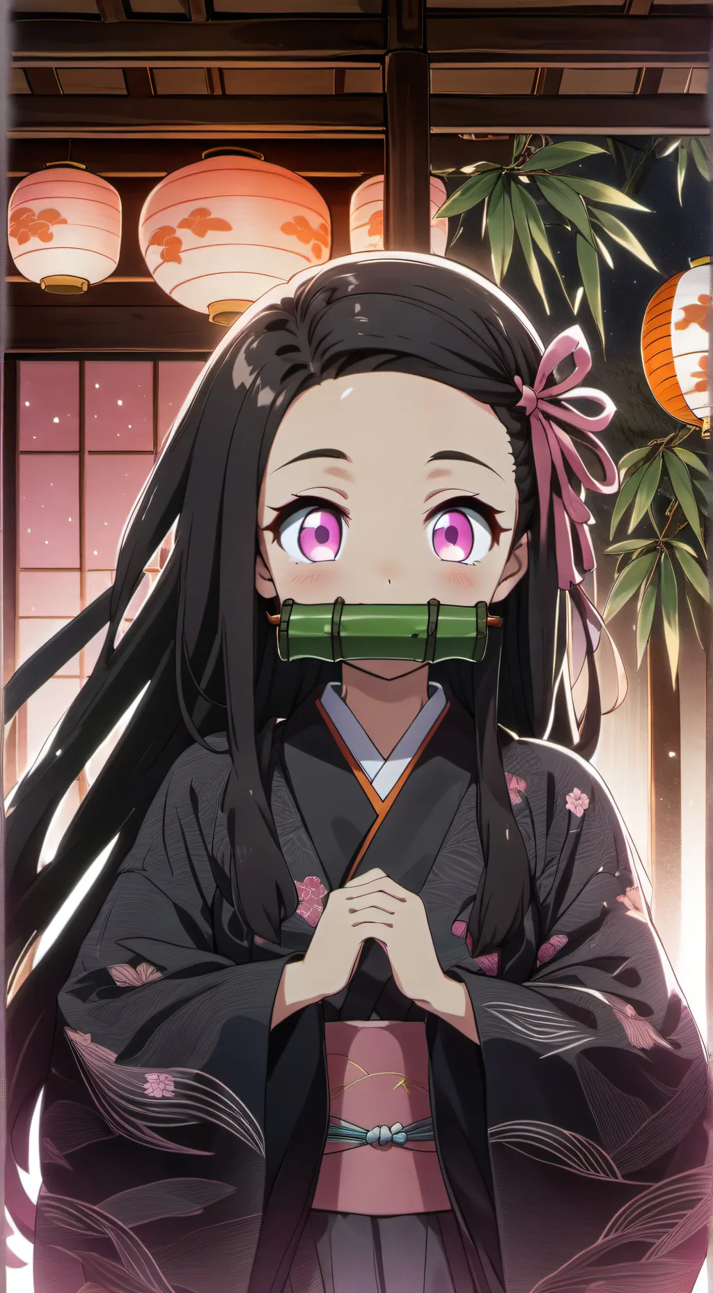ai character: Nezuko Kamado background