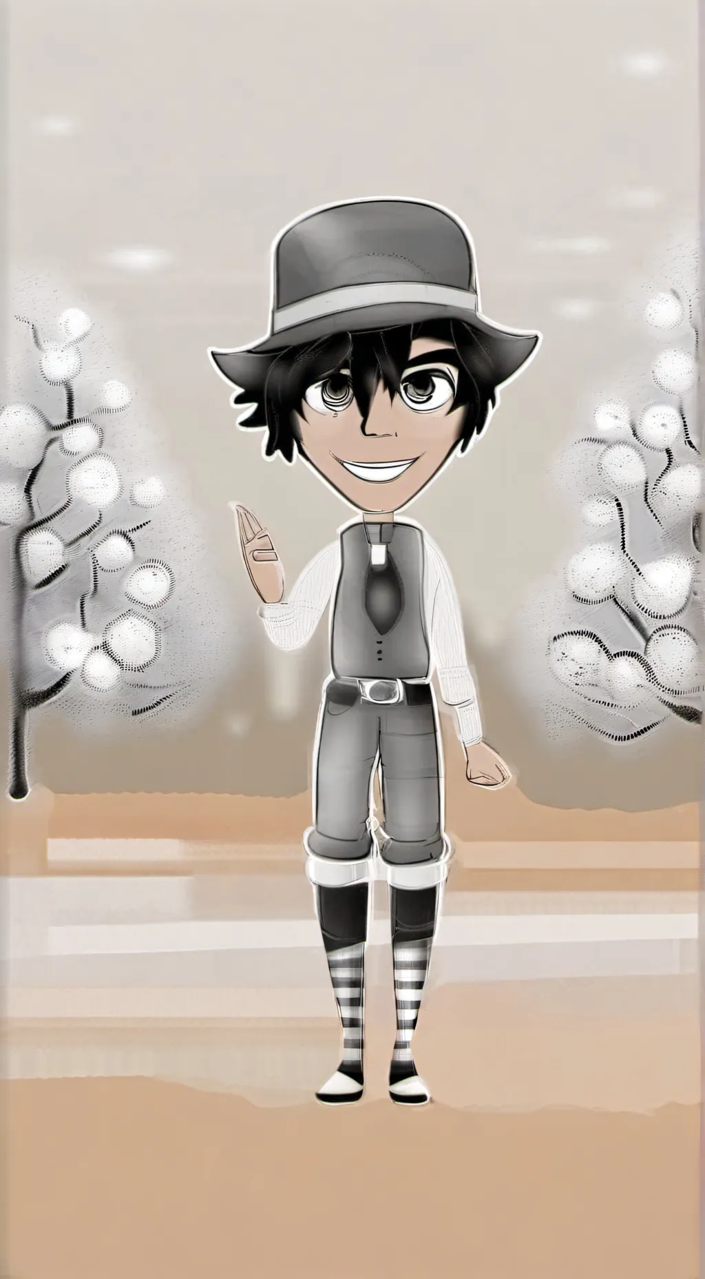 ai character: дедушка ⚰️ background