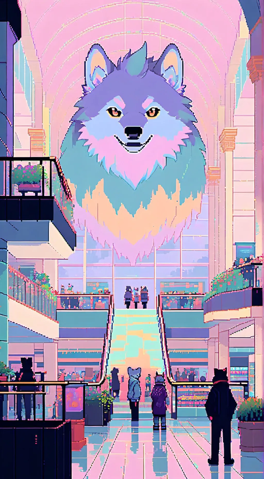 ai character: Furry convention?! background
