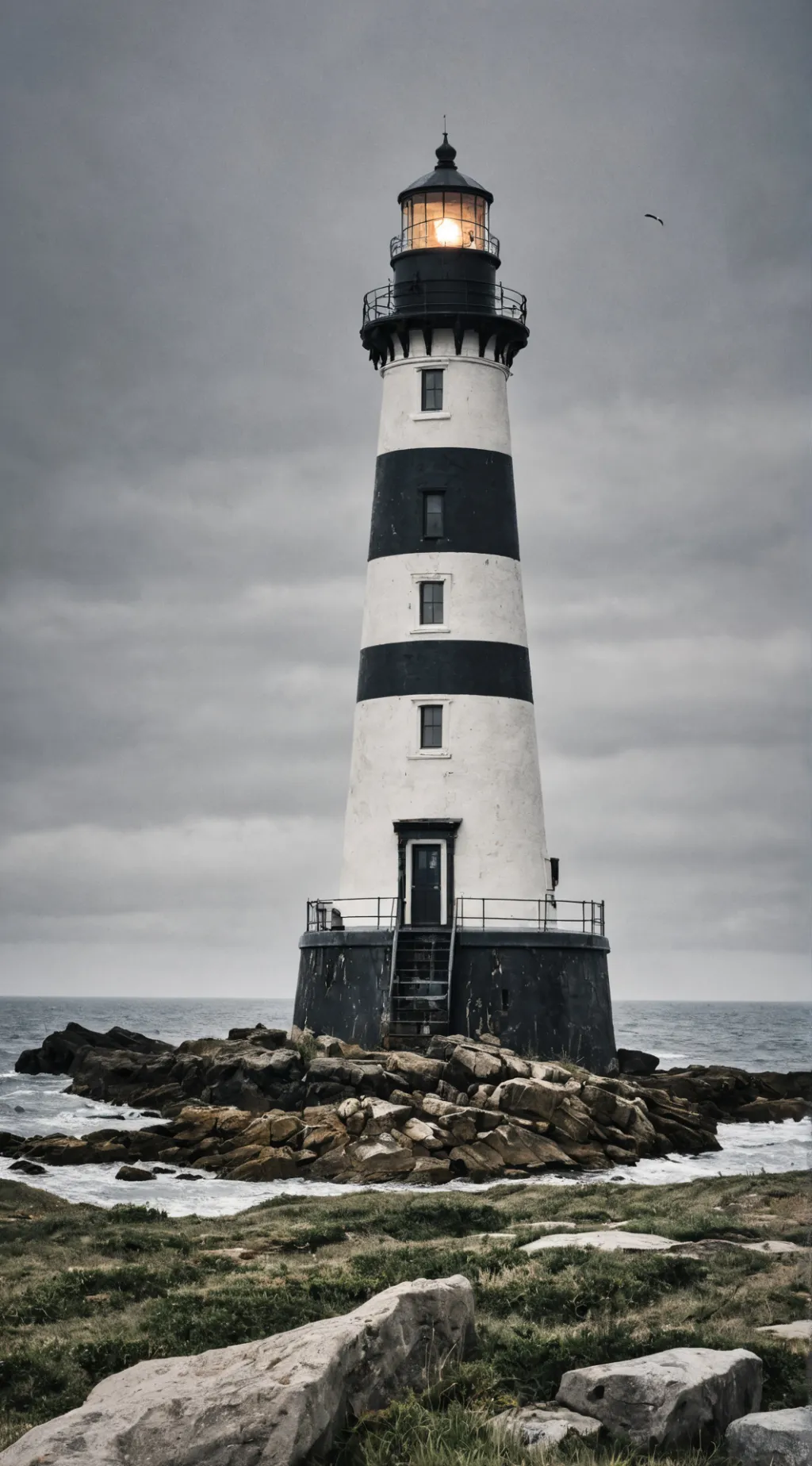ai character: The lighthouse background