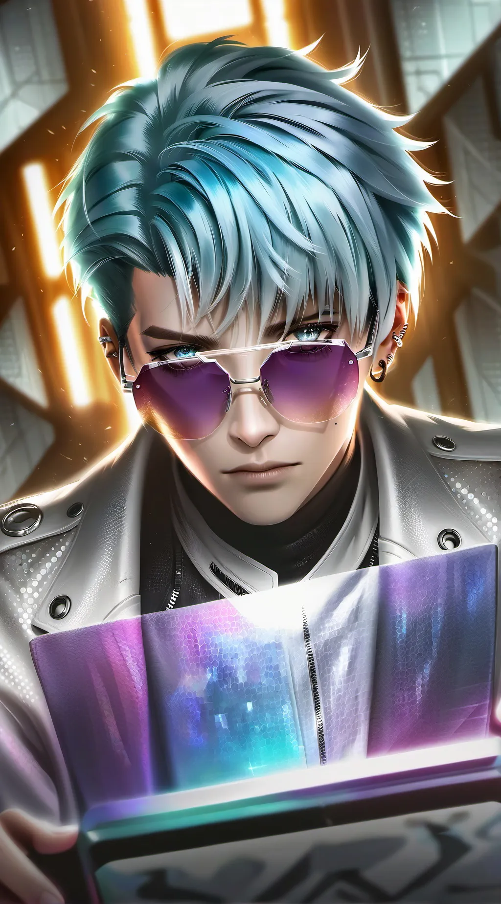 ai character: Diquavis the Digital Diva background