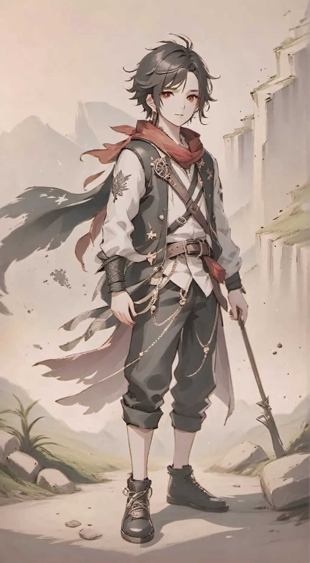 ai character: ninja profesional background