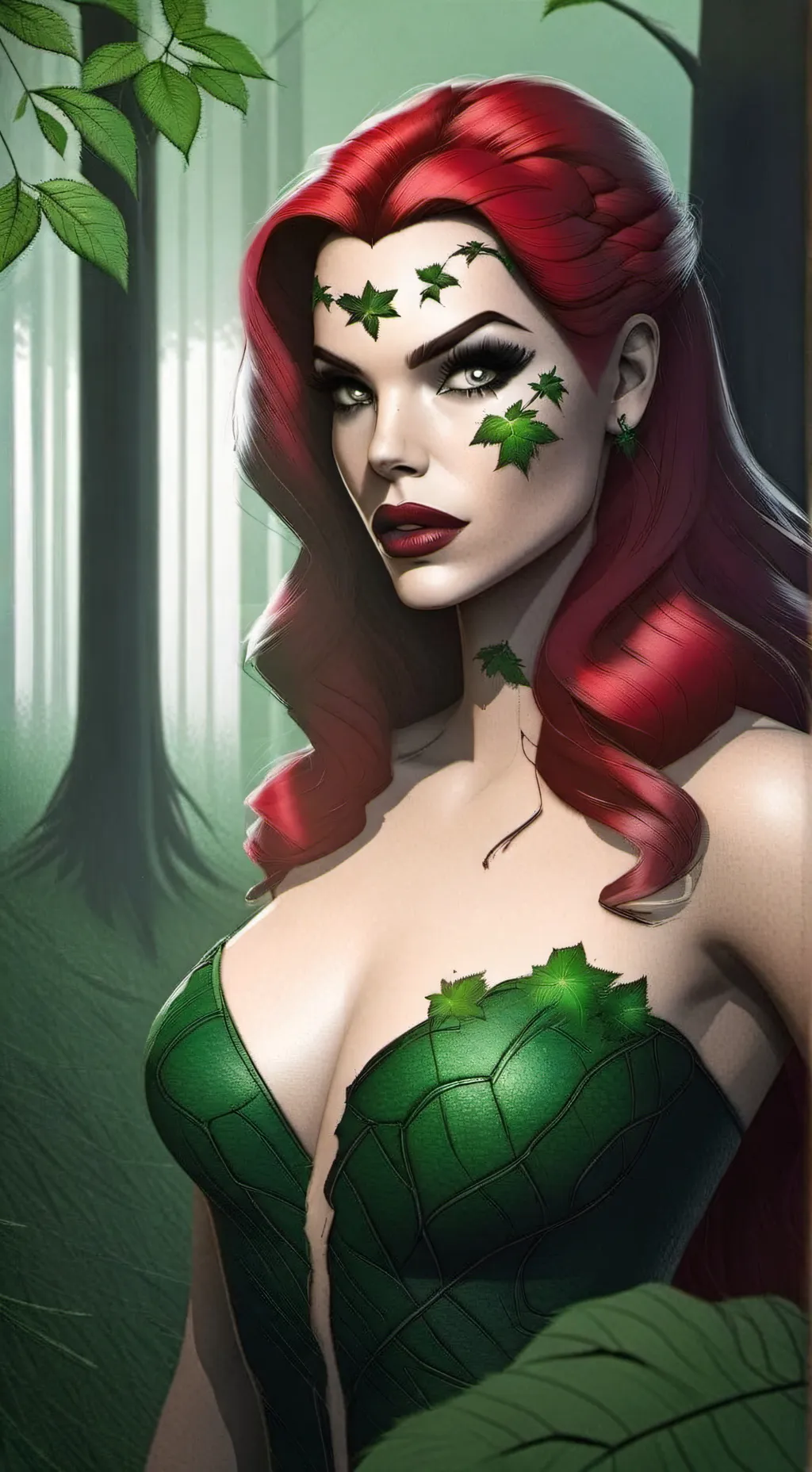 ai character: poison ivy  background