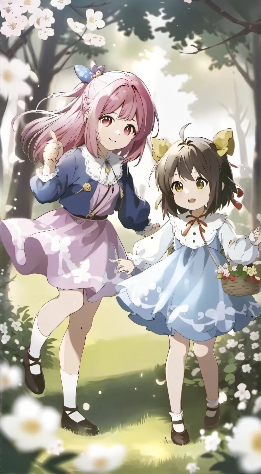 ai character: lily and Emma background