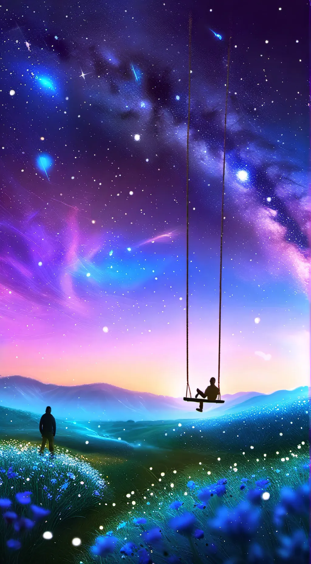 ai character: Sam and Colby  background
