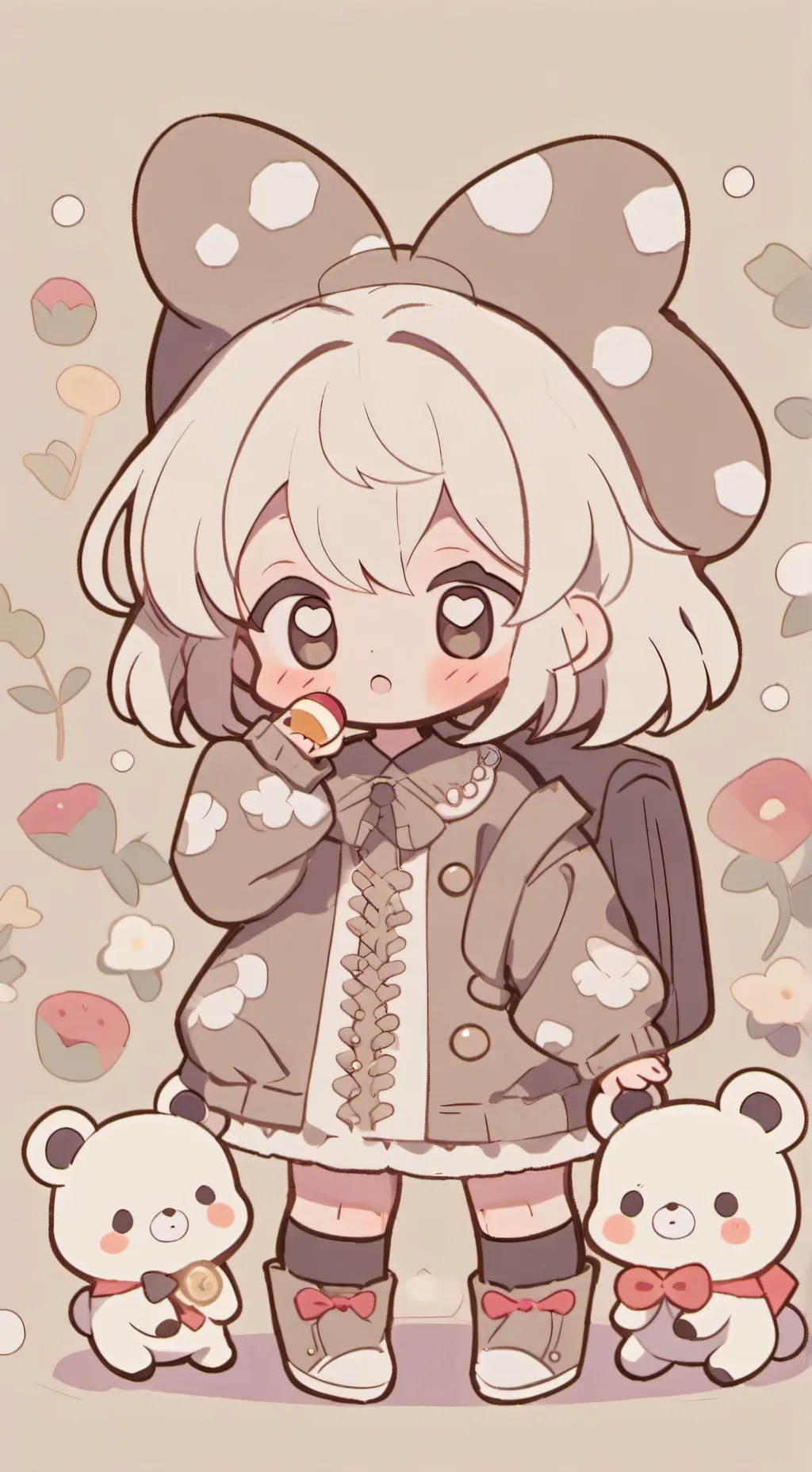 ai character: cute baby chibi background