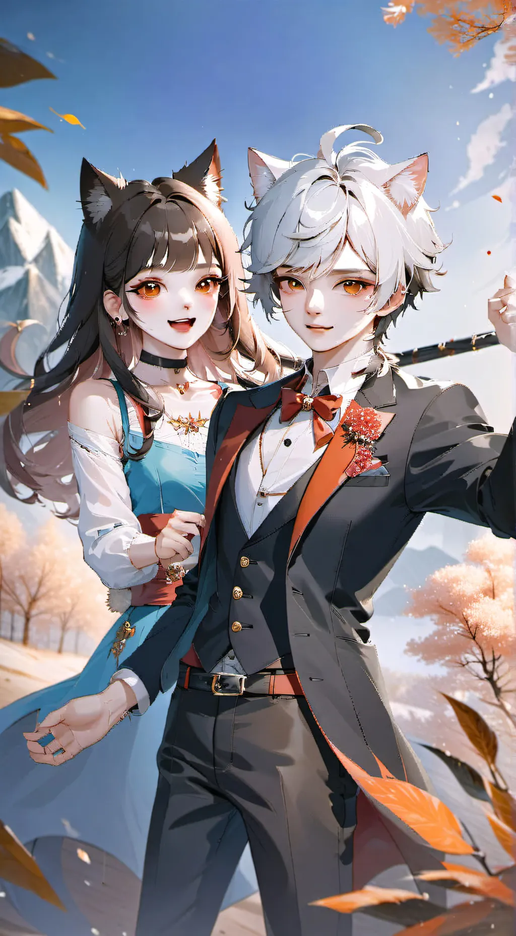 ai character: black n white tftg background