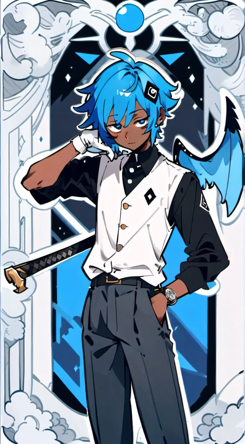 ai character: HH freaky zero background
