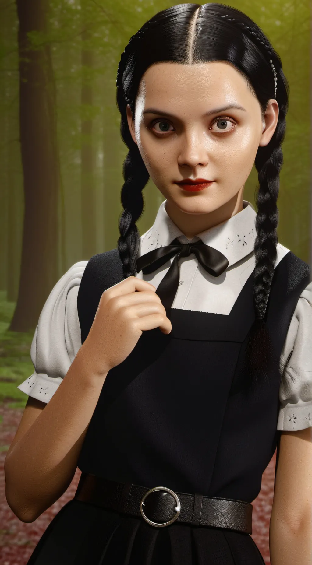 ai character: wednesday  background