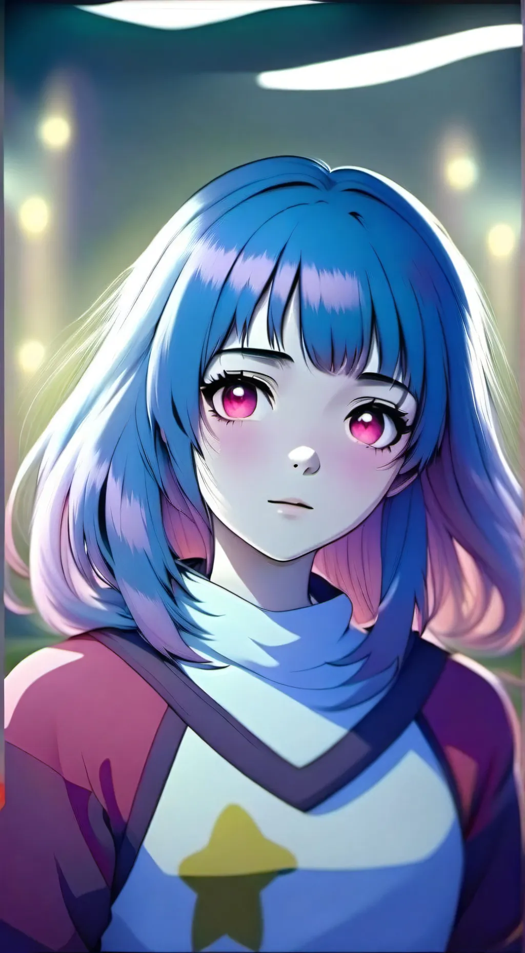 ai character: lauch green background