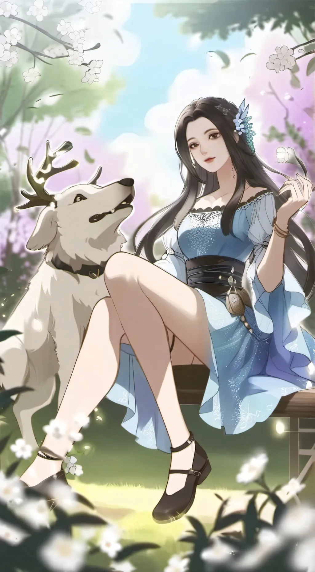 ai character: Анютка  background