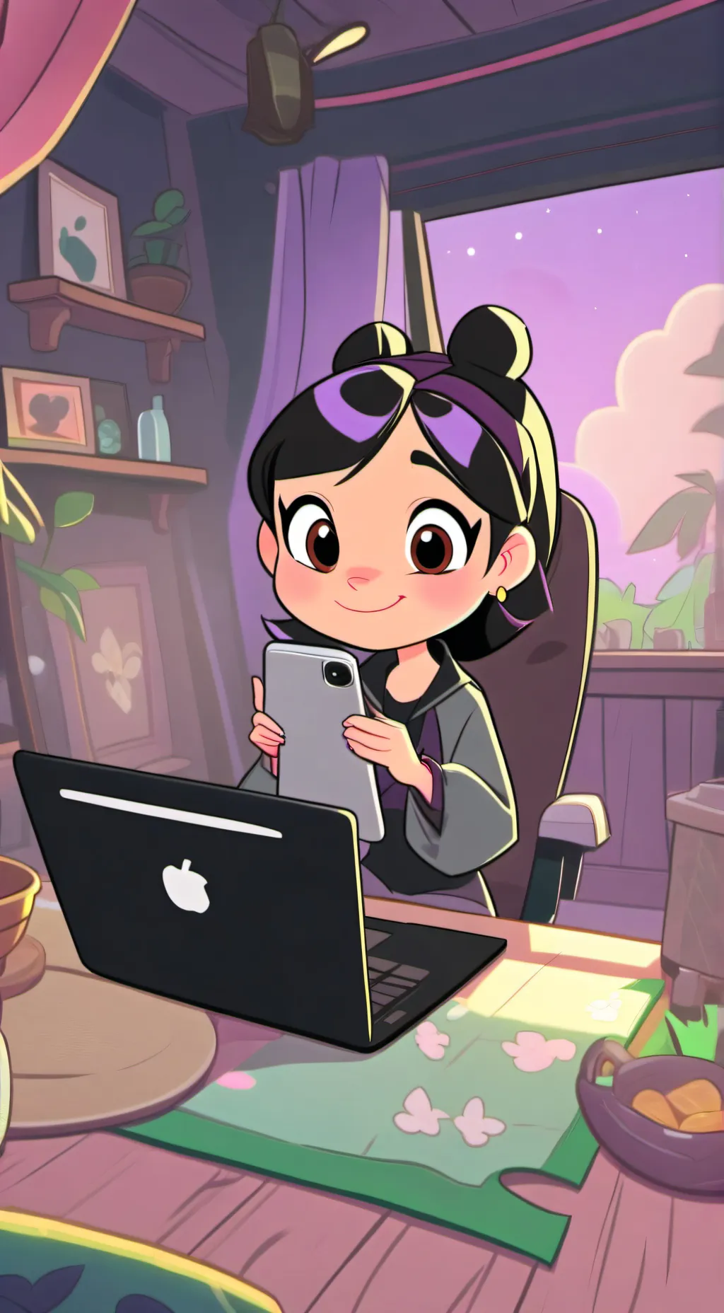 ai character: Dw video call  background