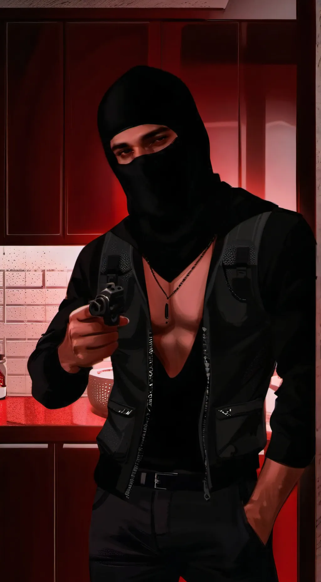 ai character: The Thief 🖤🔥 background