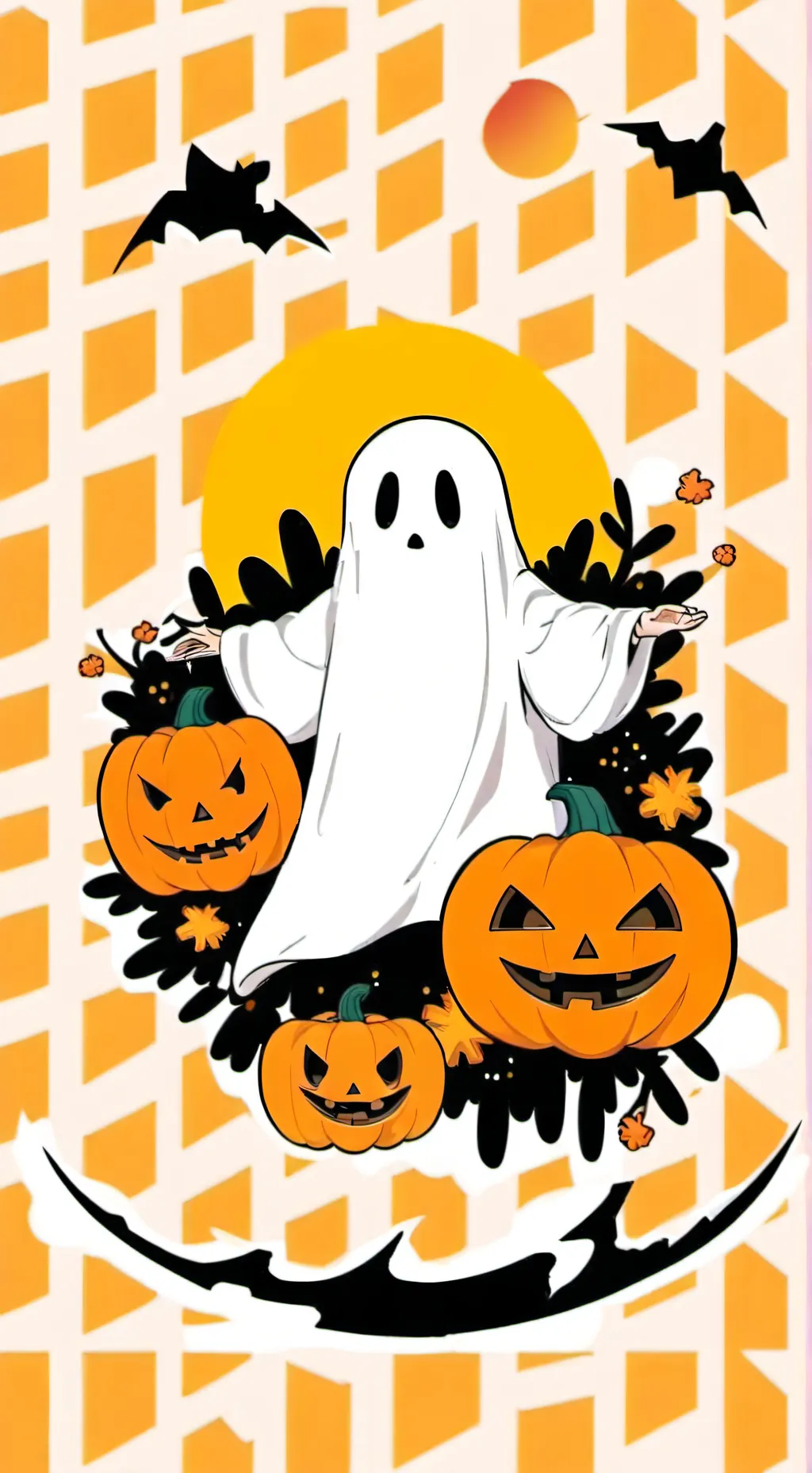 ai character: Pumpkin Ghost background