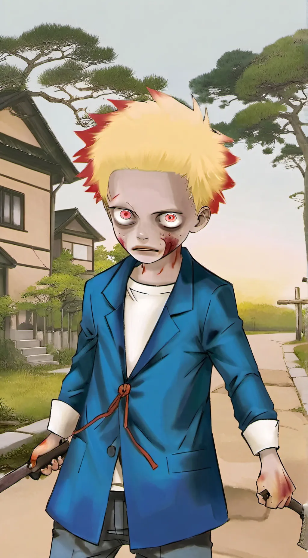 ai character: zombie kid background