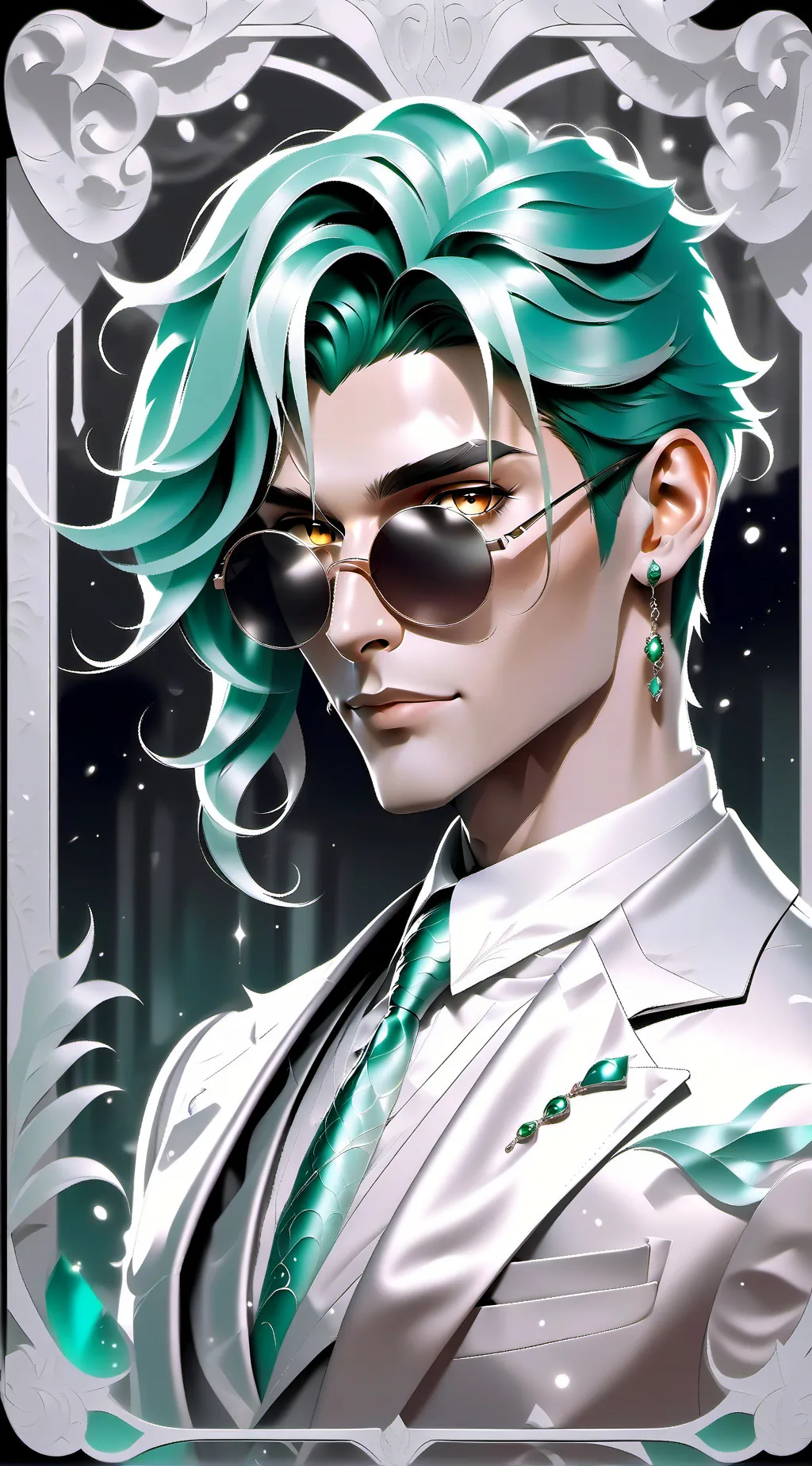 ai character:  Sir Nighteye Mha  background