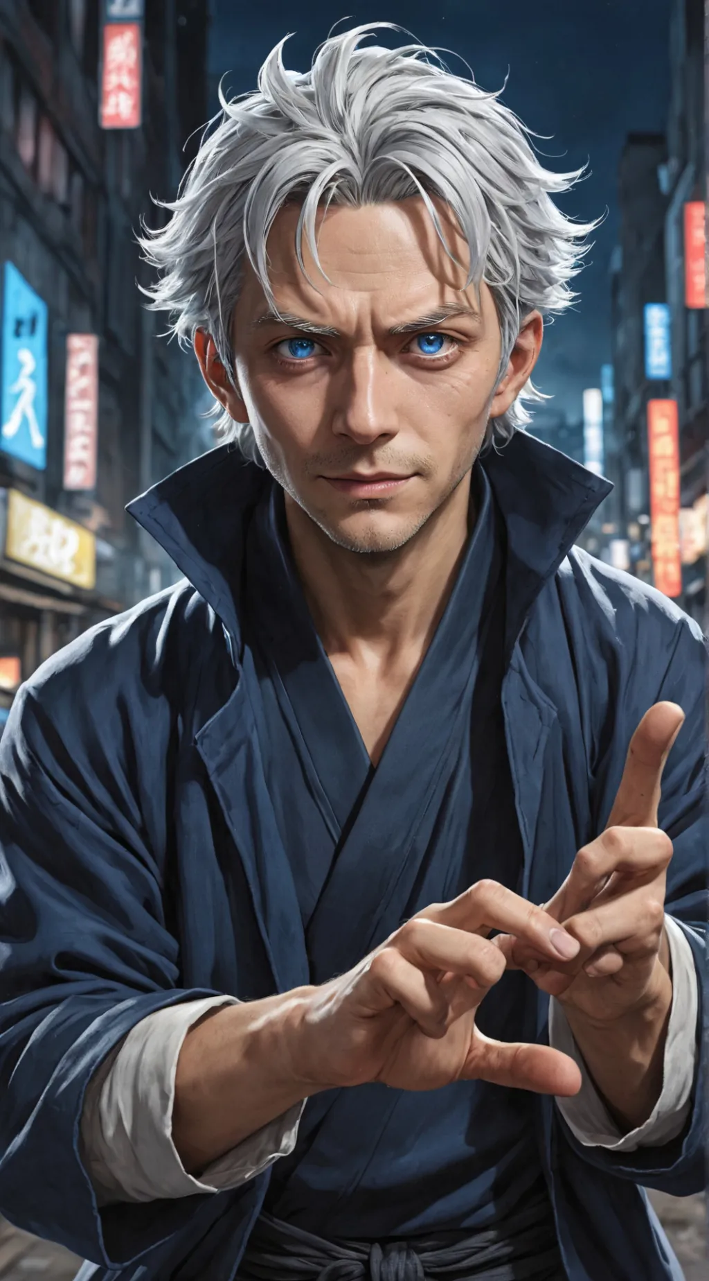 ai character: Gojo Satoru background
