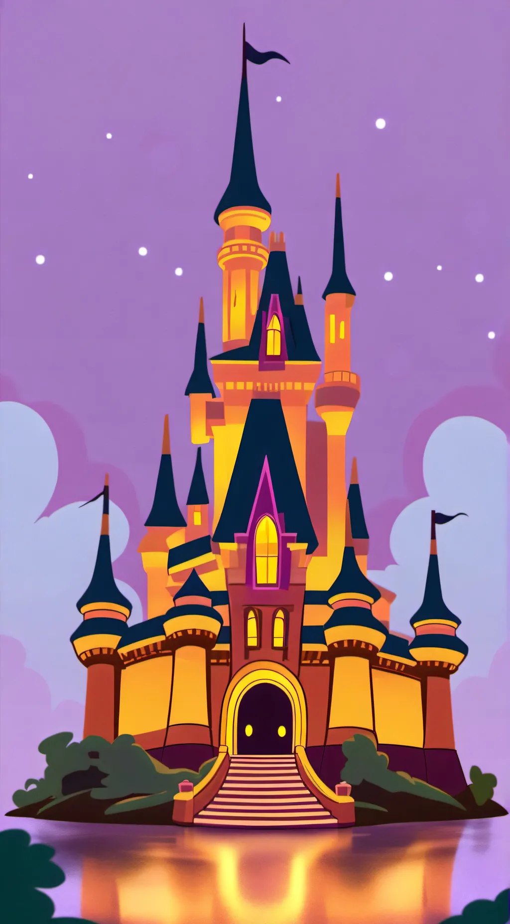 ai character: Haunted Castle background