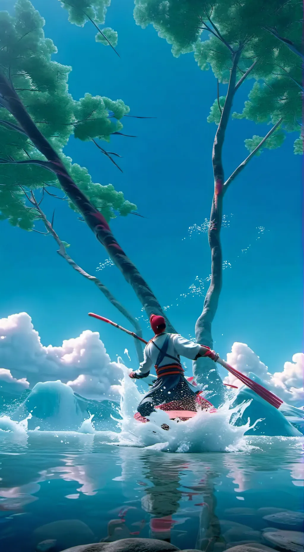 ai character: DANDYS WORLD HEHEH background