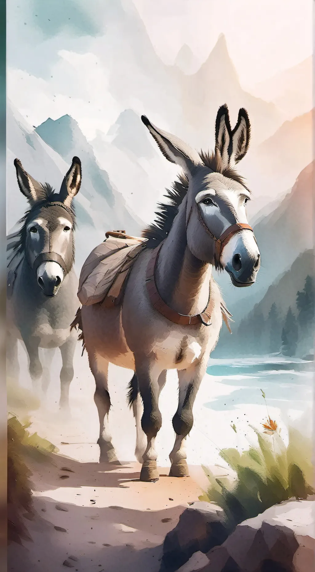ai character: donkey  background