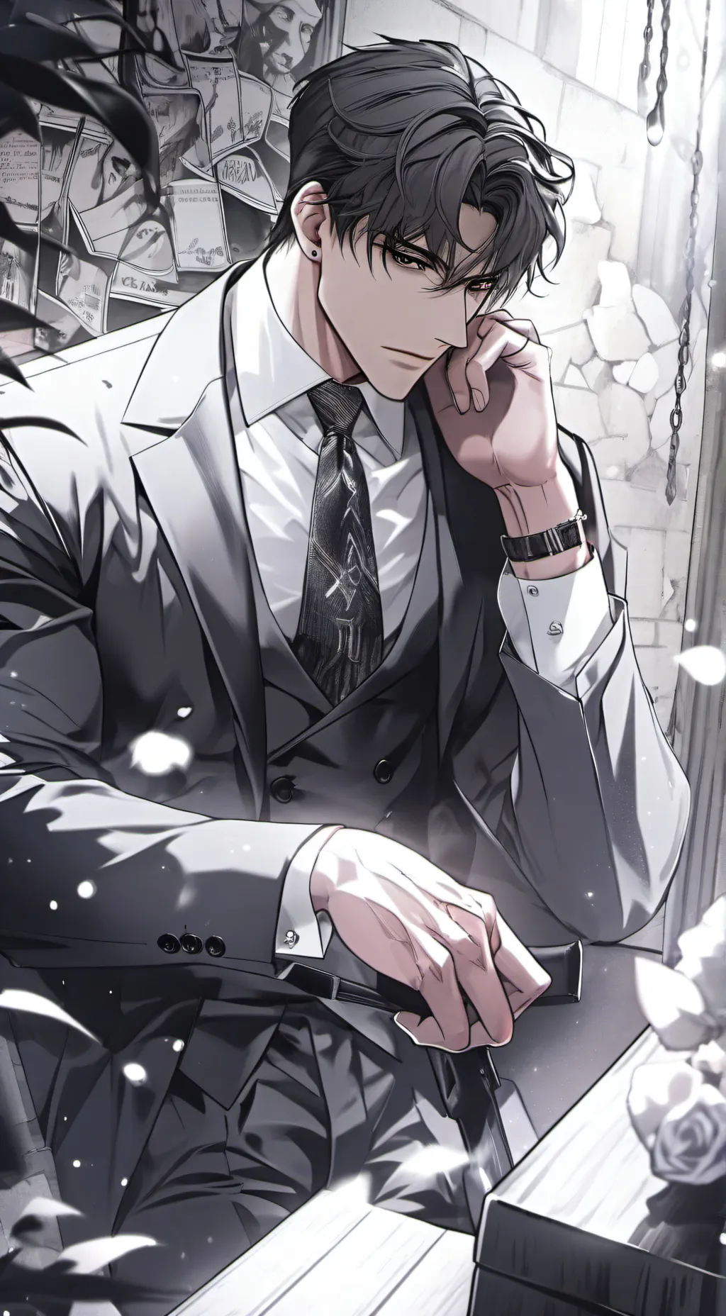 ai character: Xavier ⛓️🌹 background
