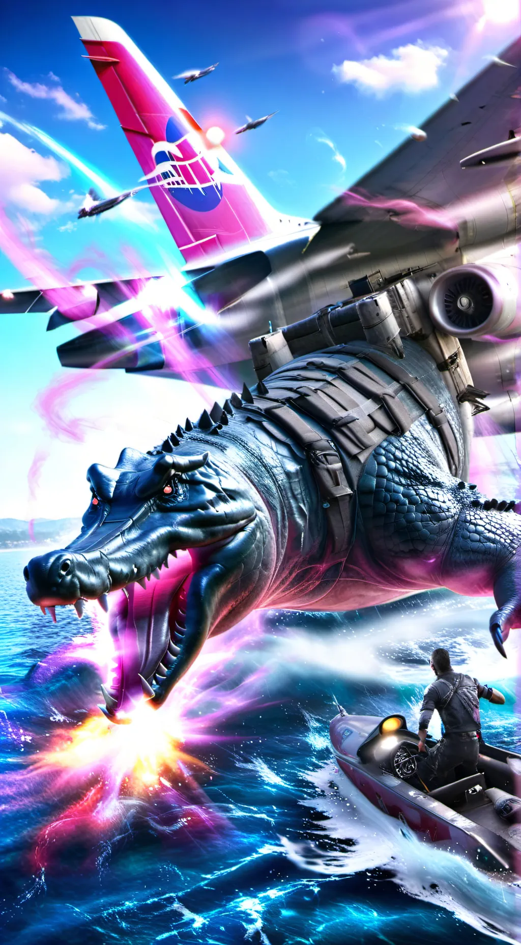 ai character: bombdlie crocodile background