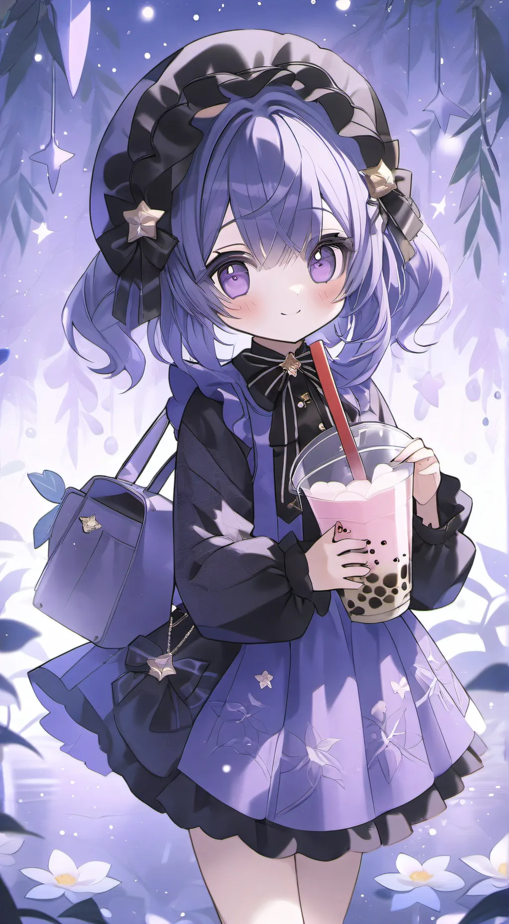 ai character: Stuck in boba background