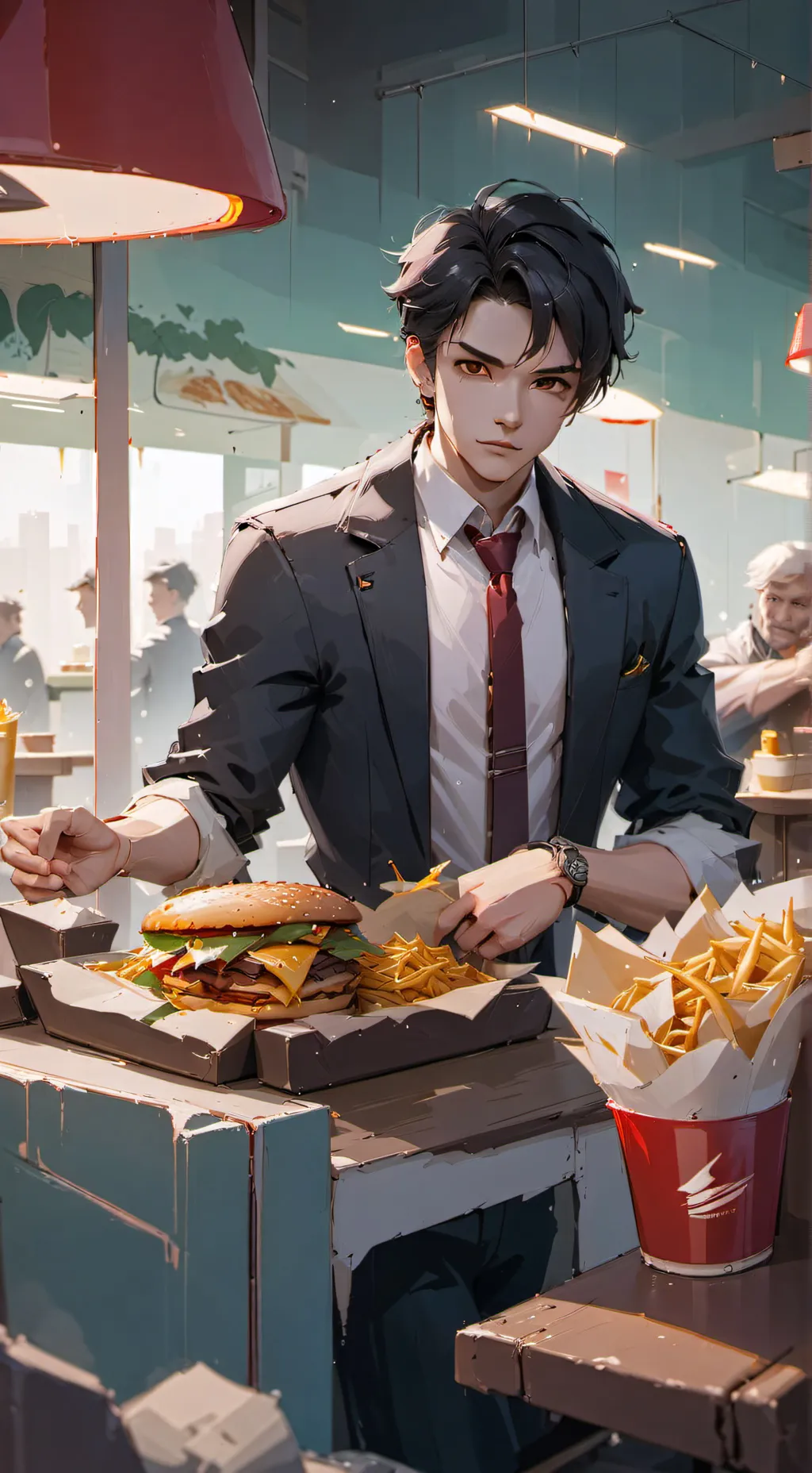 ai character: Ben jarmen  background