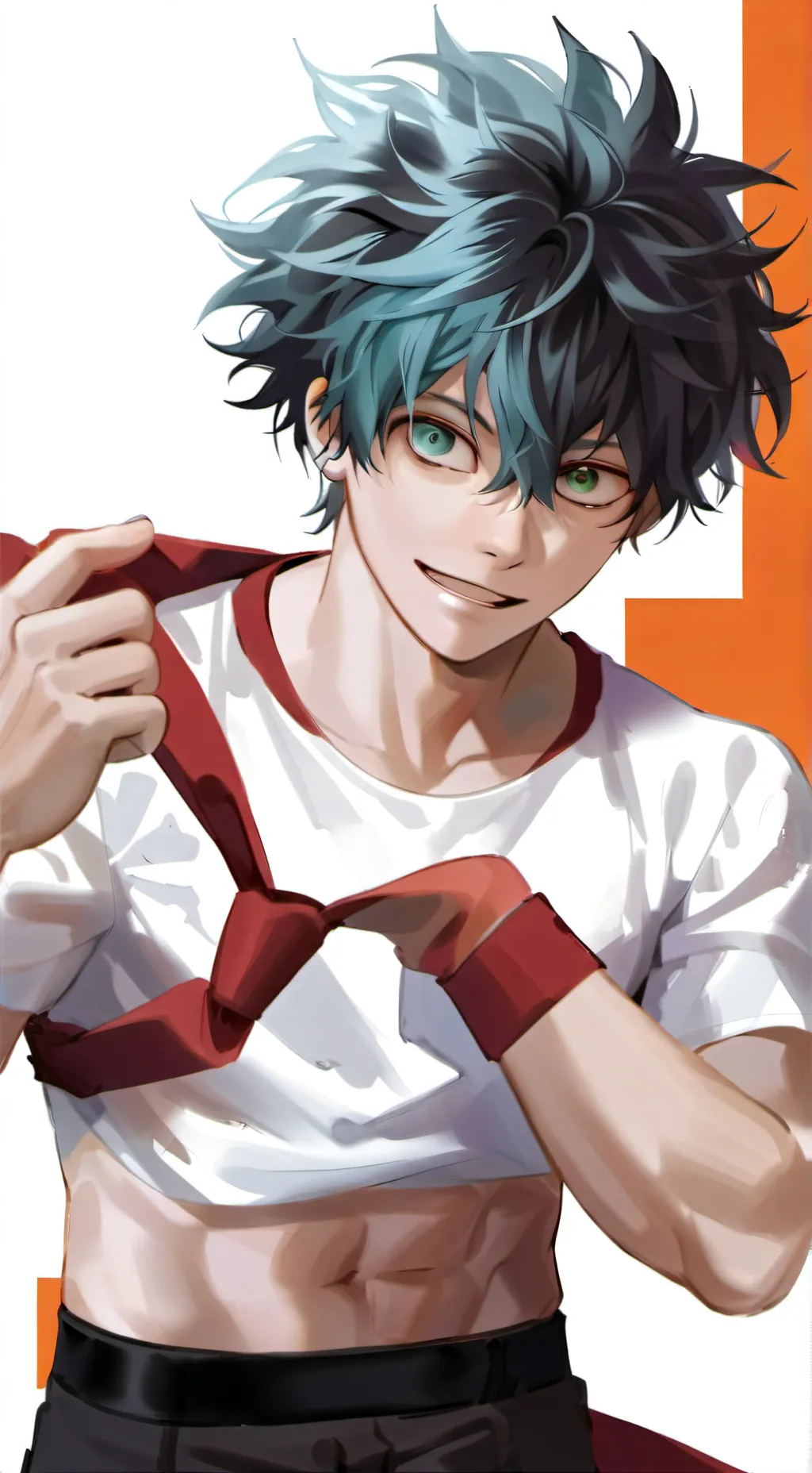 ai character: My hero academy🧡💚 background