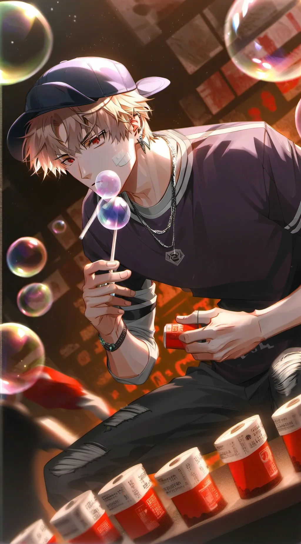 ai character: Katsuki Bakugo background