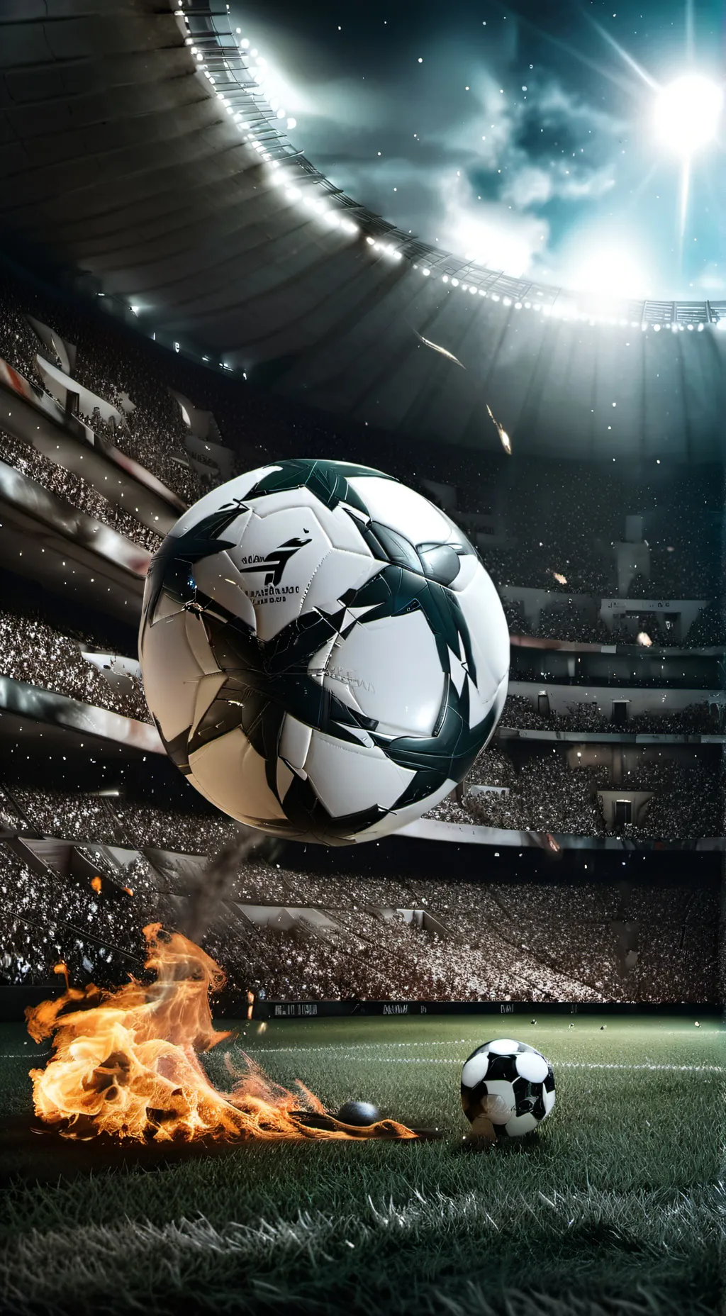 ai character: pelota de fútbol background