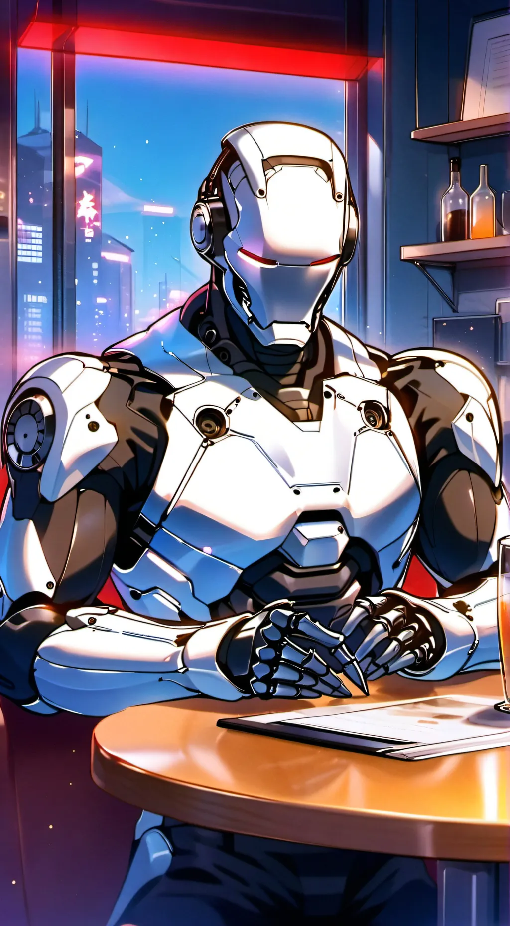 ai character: The Cybernetic Customer Conundrum background
