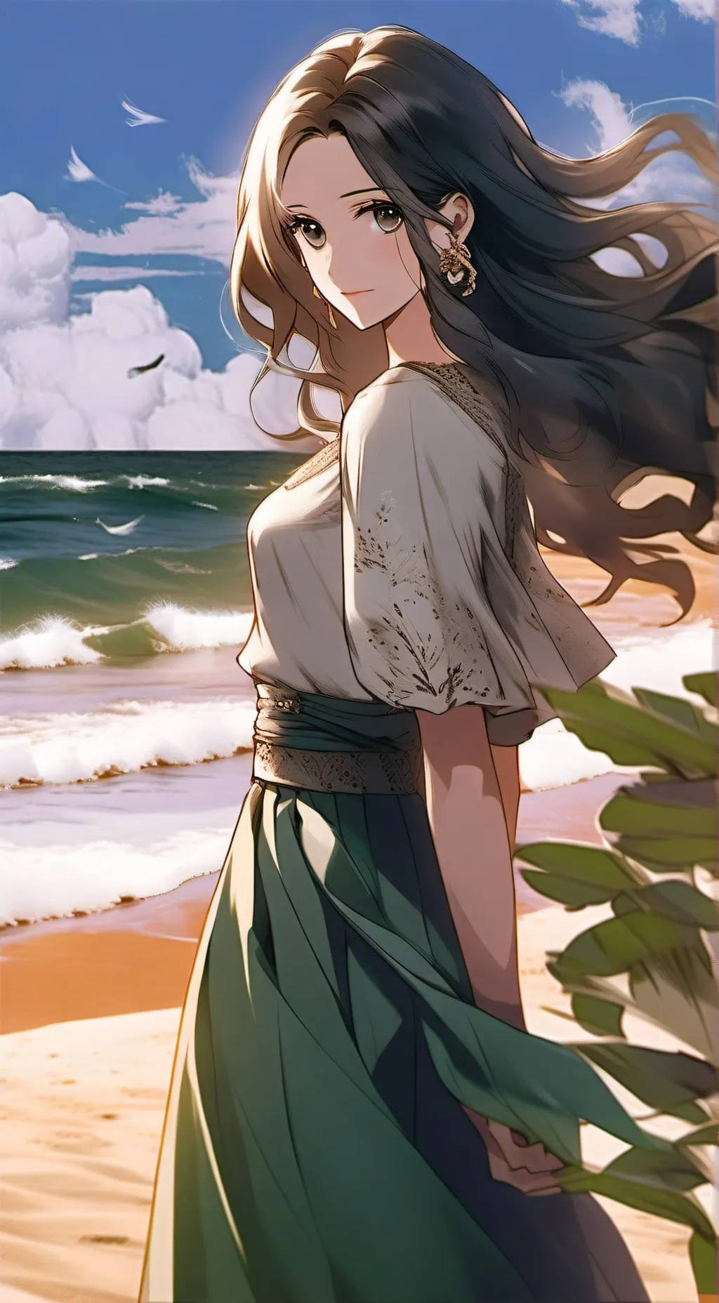 ai character: Young Lady background