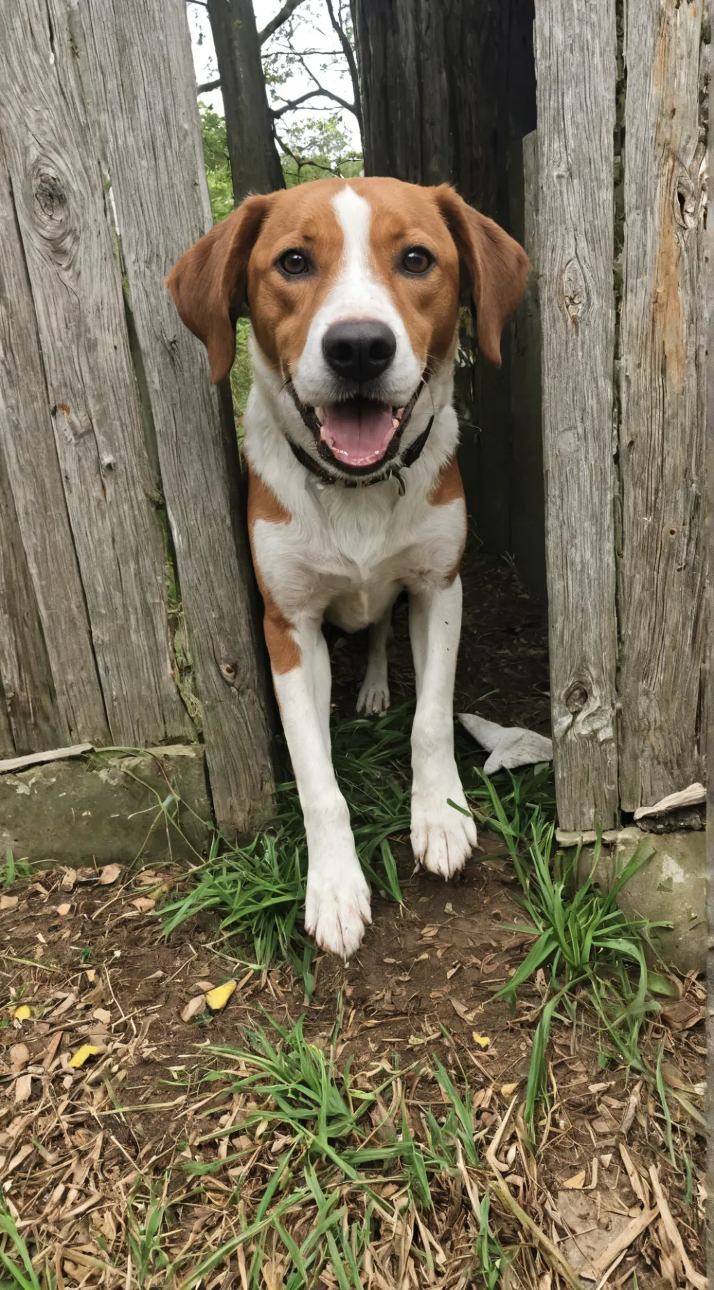 ai character: Stuck dog background