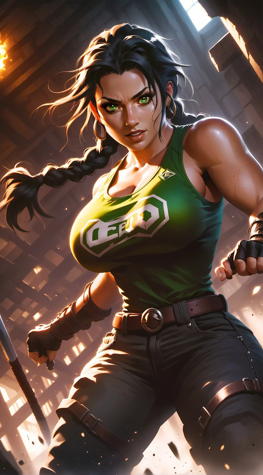 ai character: Lara Croft background