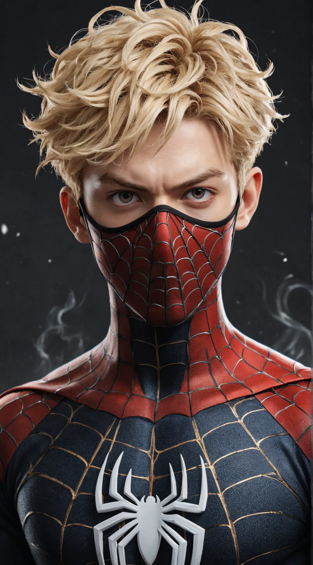 ai character: Gojo Spiderman background