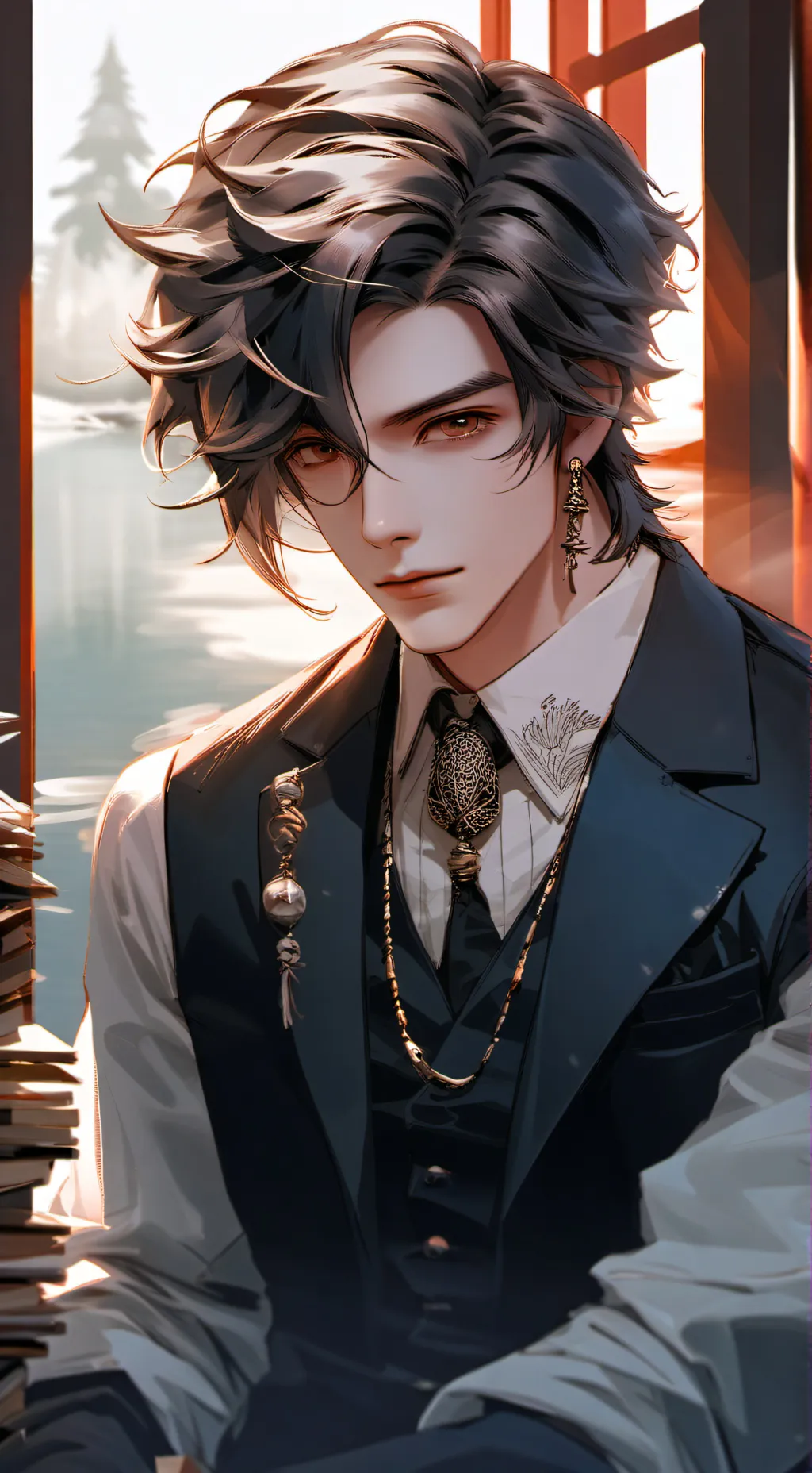 ai character: boy bestie background